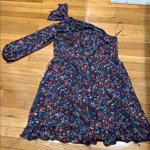 J. Crew cold shoulder cinched waist dress